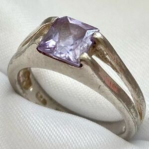ST#Tanzanite & Sterling 925 Silver Sz.5 1/2 Ring